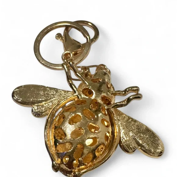 Gold and Yellow Bee Keychain - Picture 5 of 5